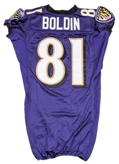 2010 Anquan Boldin Game Used Baltimore Ravens Home Jersey